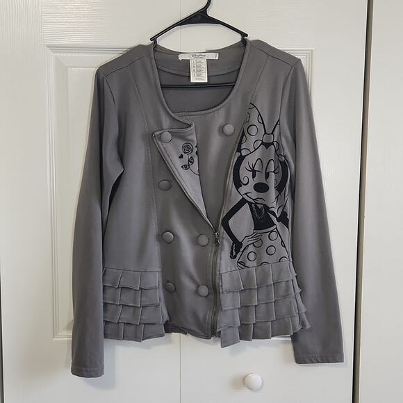 Disney Parks Authentic Women's Long Sleeve Cross Zip Minnie Mouse Sweatshirt SM - Picture 1 of 10